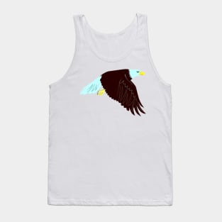 Bald Eagle Flying Wings Down Retro Tank Top